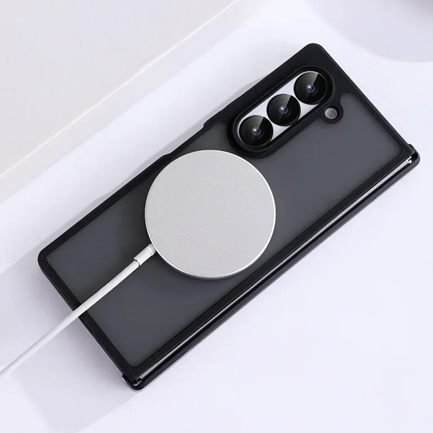 Clear MagSafe Z Fold7 Case - Wireless Charging Z Fold 7 Slim Build Cover