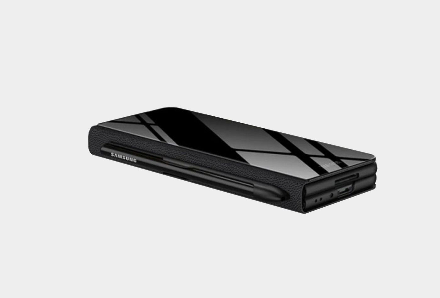 Leather Pattern Z Fold Case - LAMKARI