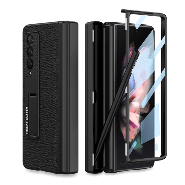 Leather Pen Holder Z Fold case - LAMKARI