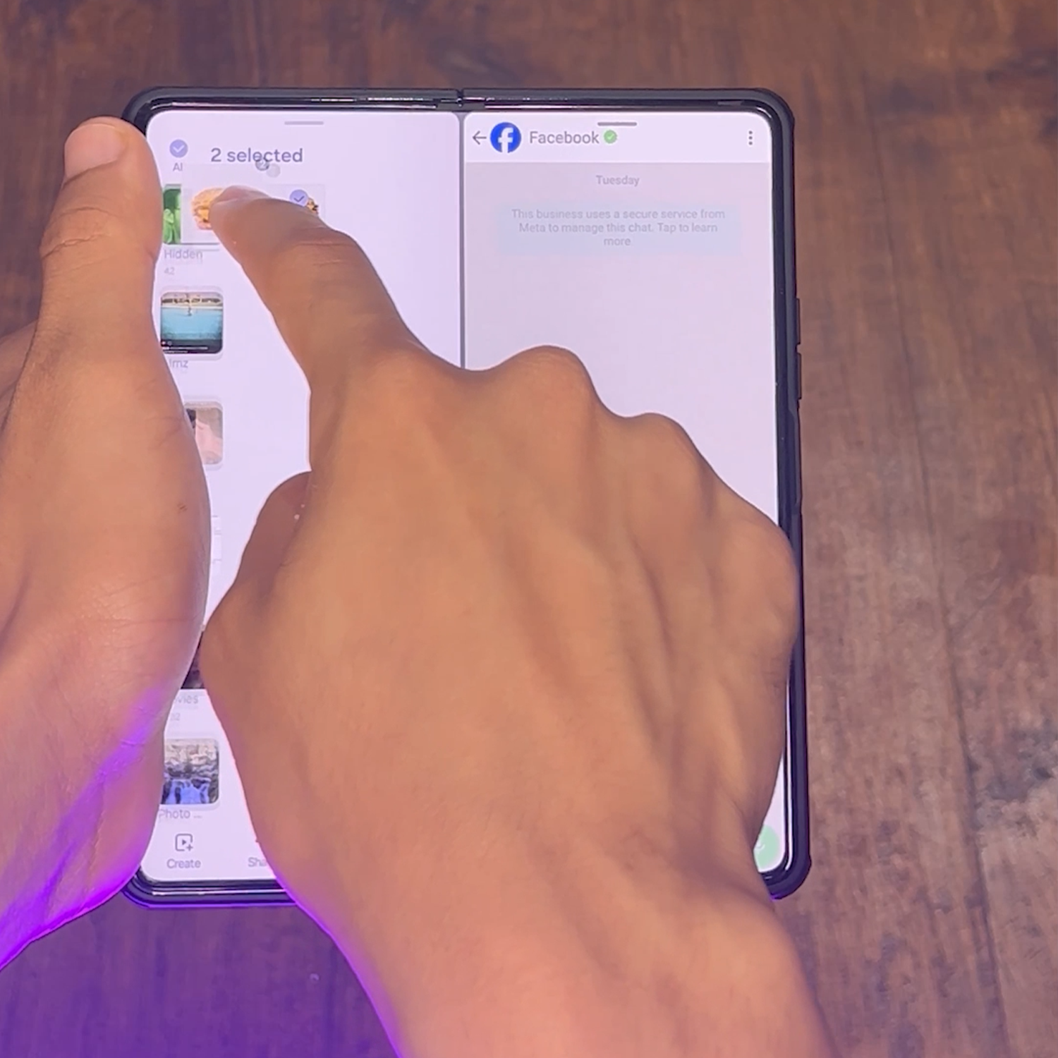 How to Drag and Drop Files Between Two Apps on the Samsung Galaxy Z Fold6