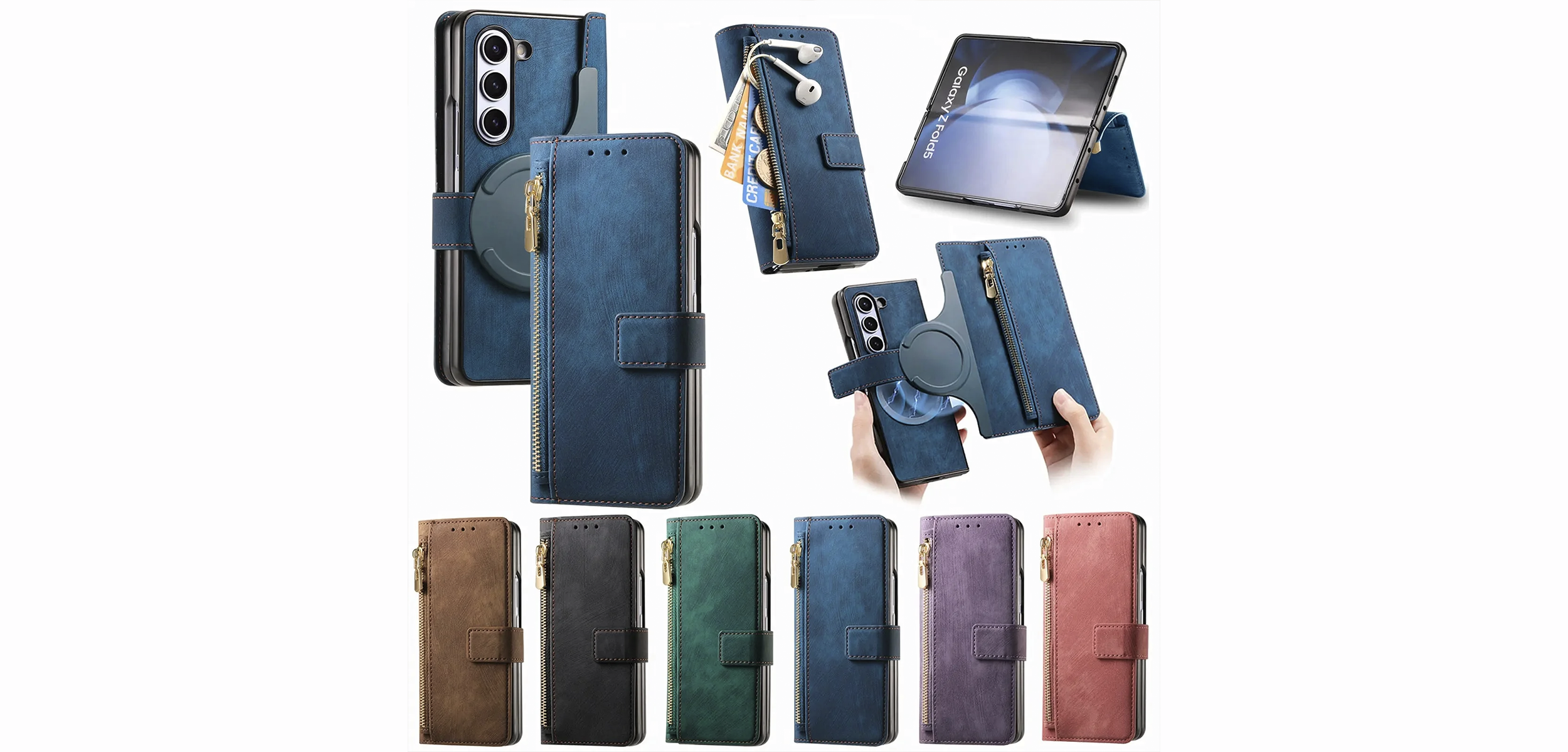 Magnetic Wallet Z Fold6 Case - Lamkari