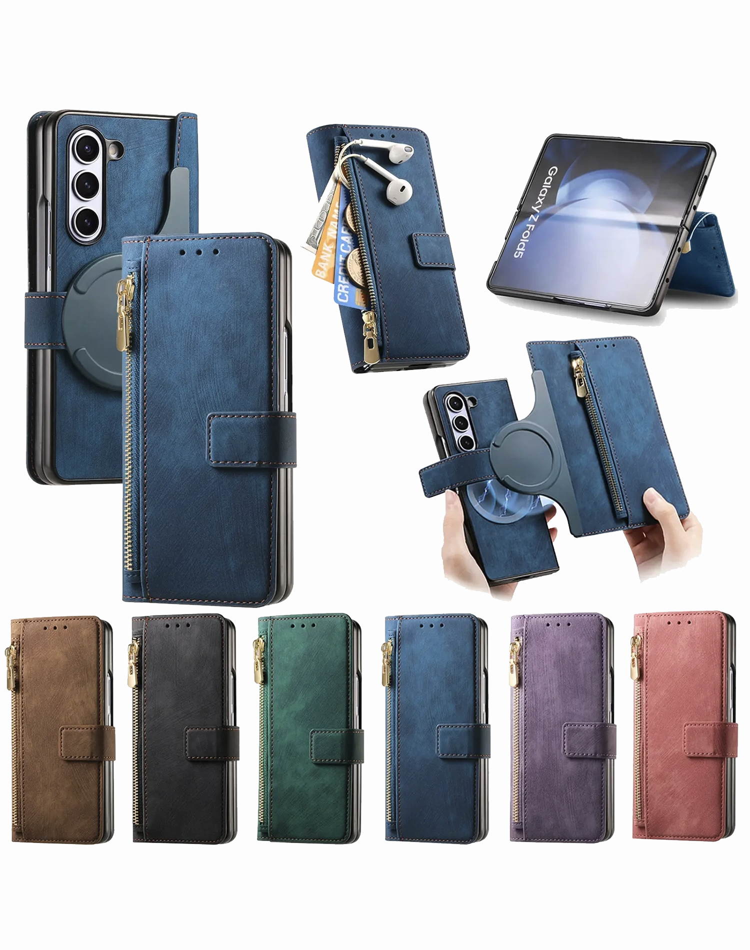 Magnetic Wallet Z Fold6 Case - Lamkari