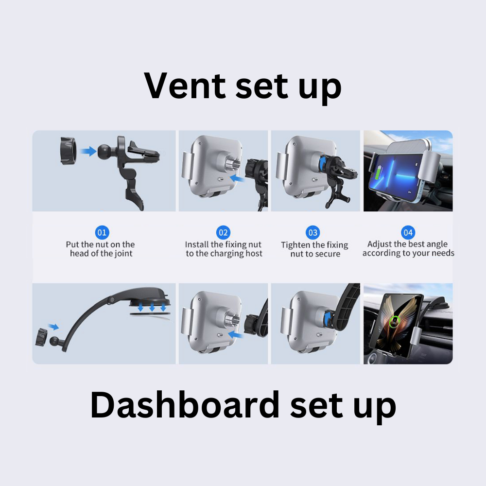 Samsung Galaxy Z Fold Car Wireless Charging Mount - Fold6 Fold5 Fold4 Fold3