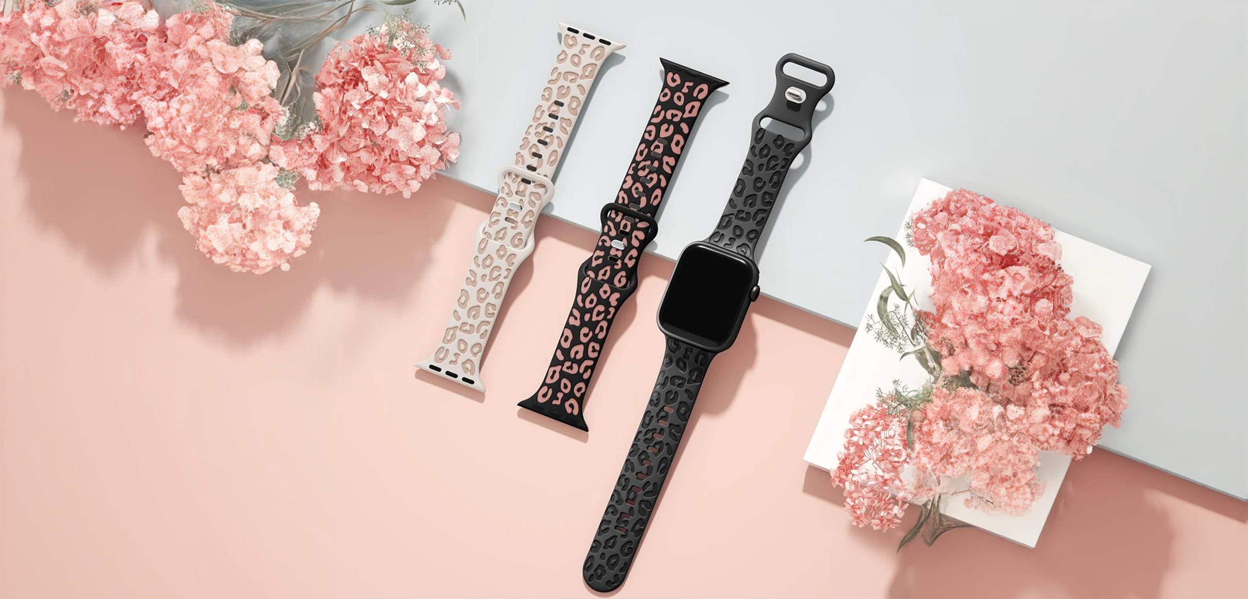 Engraved Apple Watch band strap Lamkari  roses