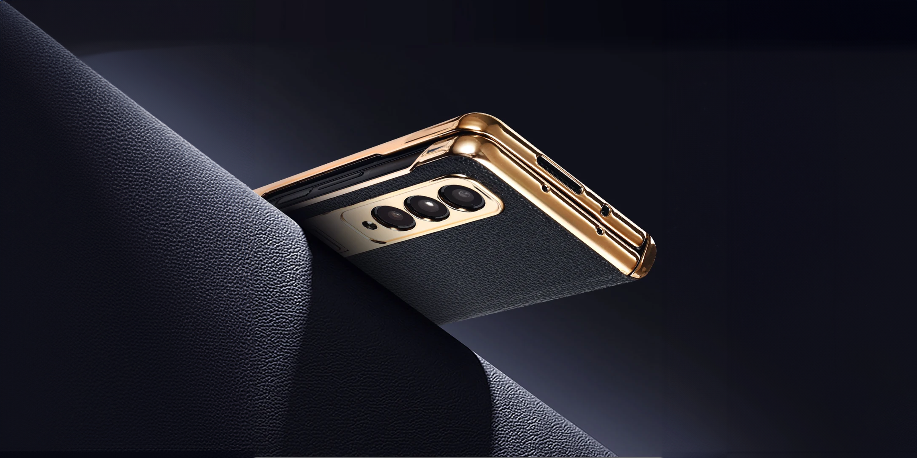 Hinge Protection Samsung Galaxy Leather Z Fold Case - Fold6 Fold5 Fold4 Fold3 Lamkari