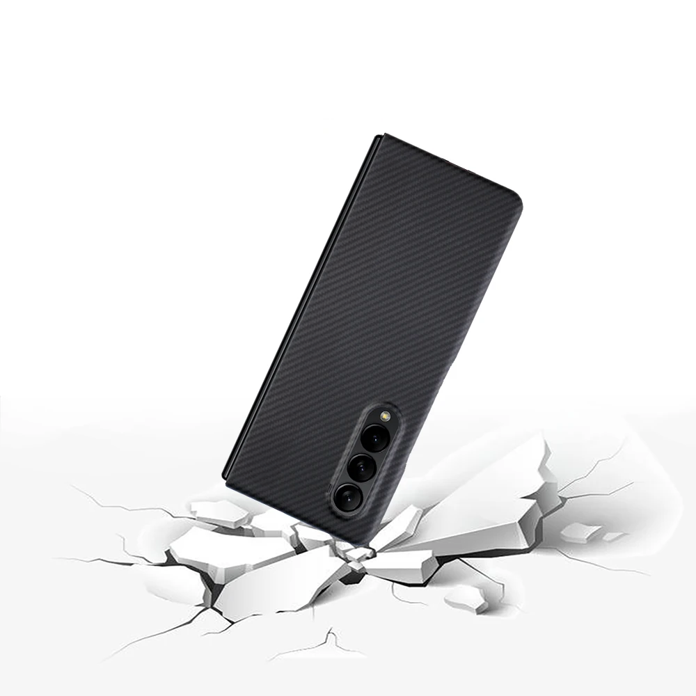 Minimalist Carbon Fiber  Lightweight Samsung Galaxy Z Fold Case - Fold6 Fold5 Fold4 Fold3 Lamkari