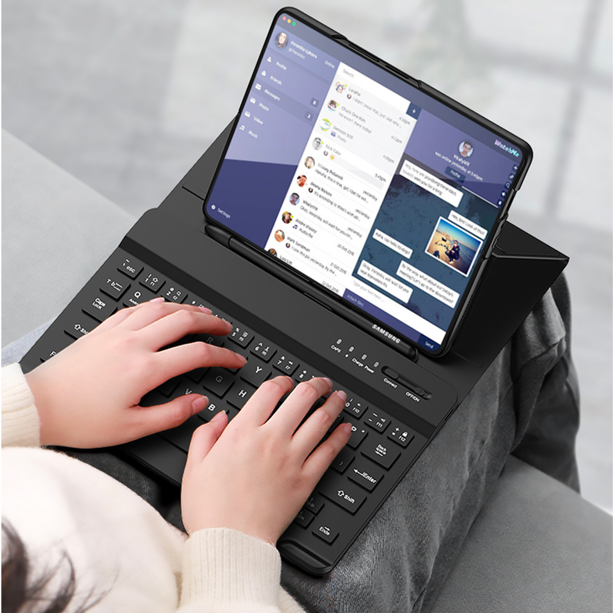 Business Z Fold wireless keyboard case - LAMKARI