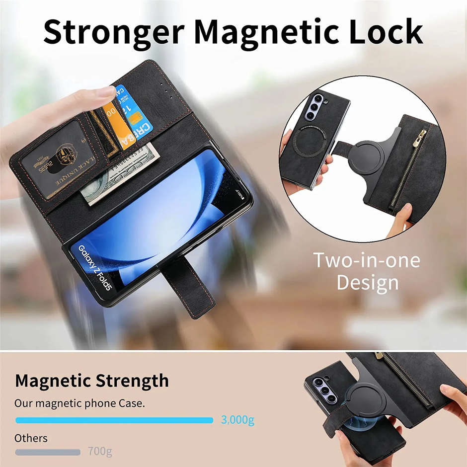 Magnetic Wallet Z Fold6 Case - LAMKARI