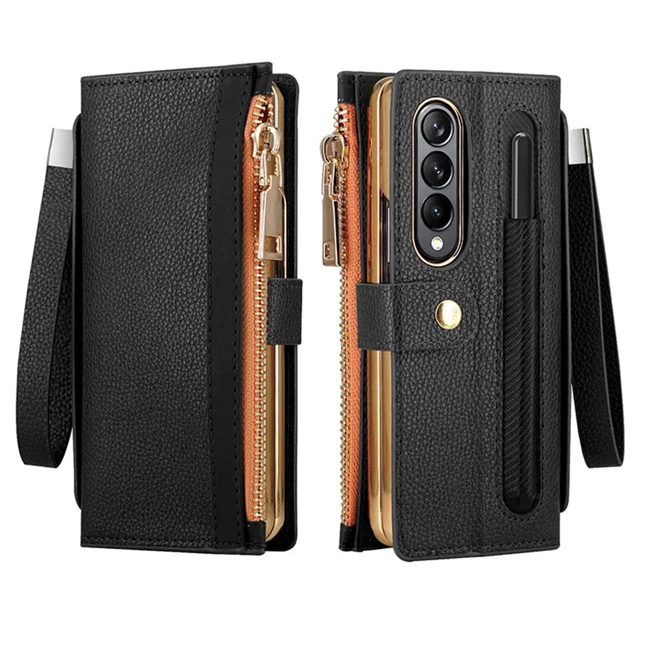 Luxury leather wallet Z Fold6 Case - LAMKARI